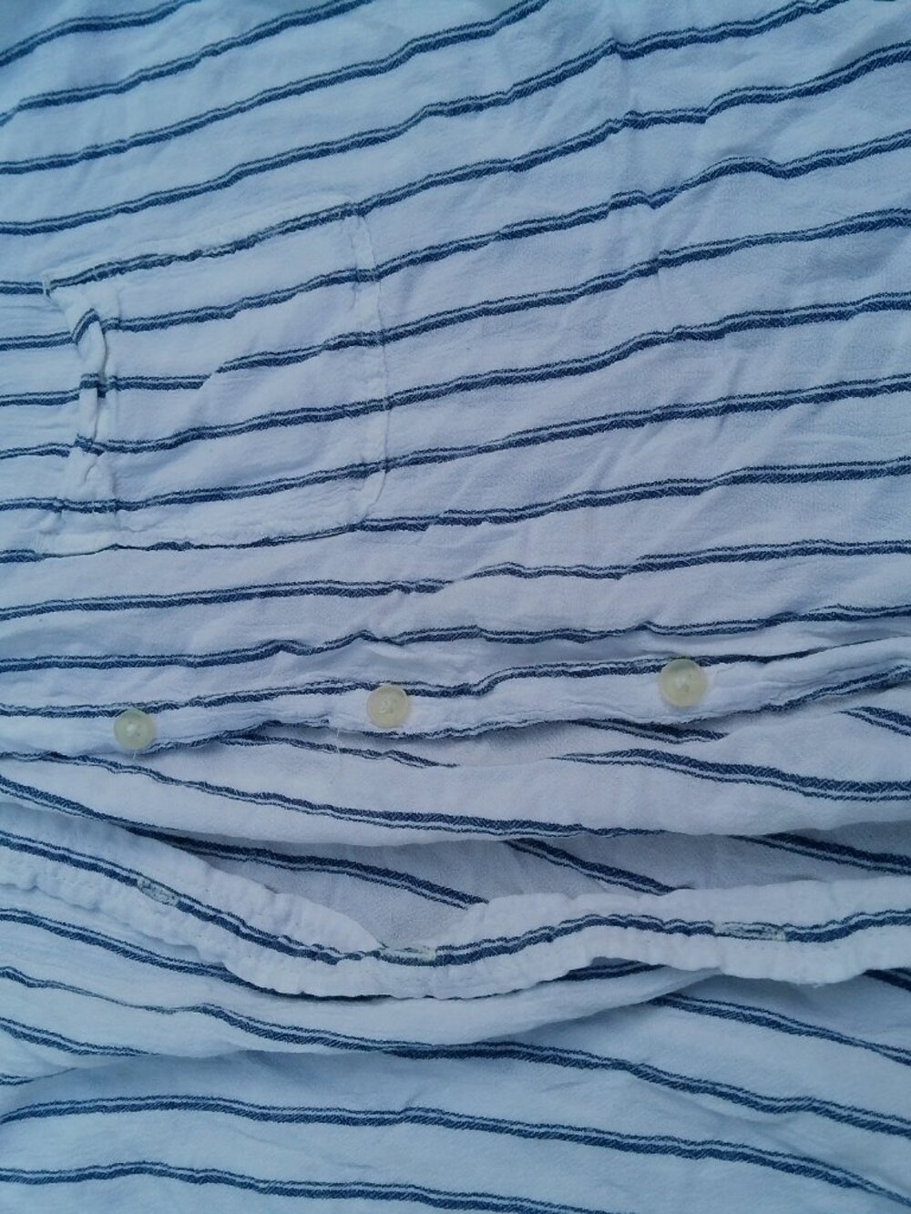 AMERICAN EAGLE BLOUSE WHITE BLUE STRIPE SIZE SMALL GOOD CONDITION - Picture 8 of 9